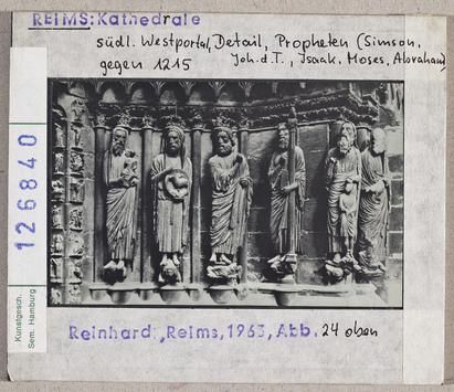 Vorschaubild Reims: Kathedrale, rechtes Westportal, Propheten: Simeon, Isaak, Moses, Abraham 